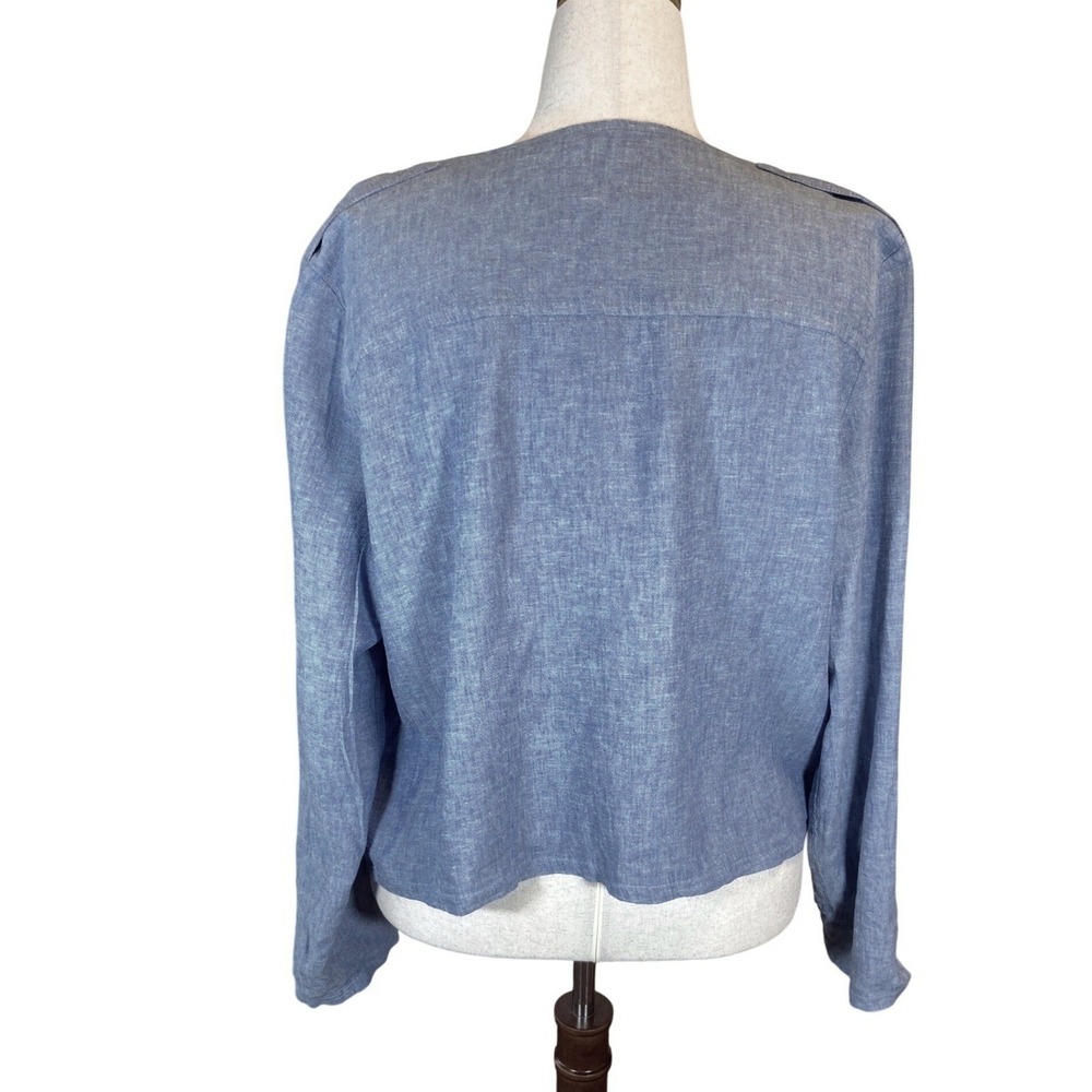NIC+ZOE Rumba Linen Blend Moto‎ Jacket - Picture 3 of 6